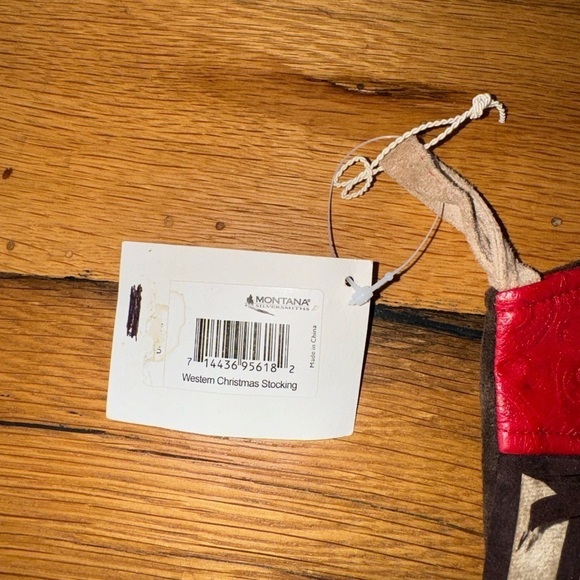 Western Christmas Stocking December Cowboy Boot NWT - Picture 3 of 3